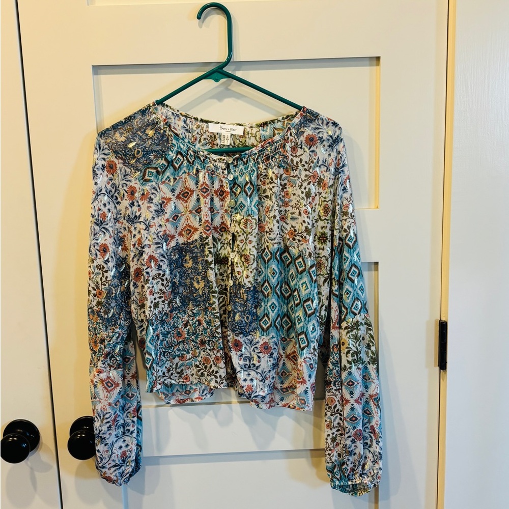 Floral Patterned Women's Blouse